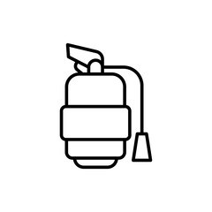 Fire extinguisher outline icons, minimalist vector illustration ,simple transparent graphic element .Isolated on white background