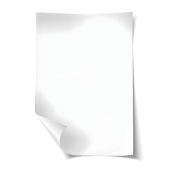 sheet of paper isolated on white