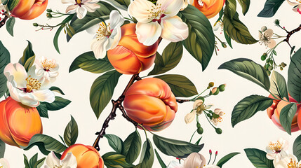 Fruit apricots watercolor,generative ai