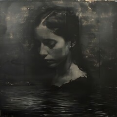 Monochrome Portrait of a Young Woman