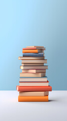 3D rendering of simple book, minimalist style
