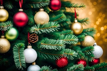 Fototapeta premium beautiful Christmas tree