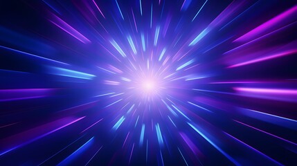 Obraz premium Radial blue and pruple light through the tunnel glowing in the darkness for print designs templates, Advertising materials, Email Newsletters, Header webs, e commerce signs retail shopping, advertisem