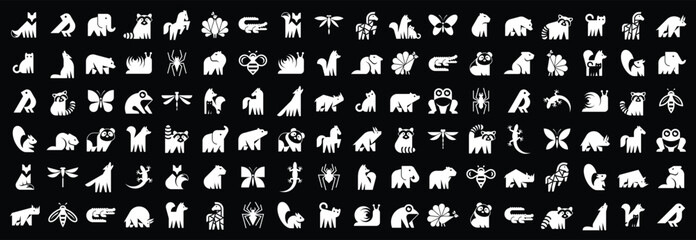 Animals logos collection. Animal logo set. Icon design  © Nataliia