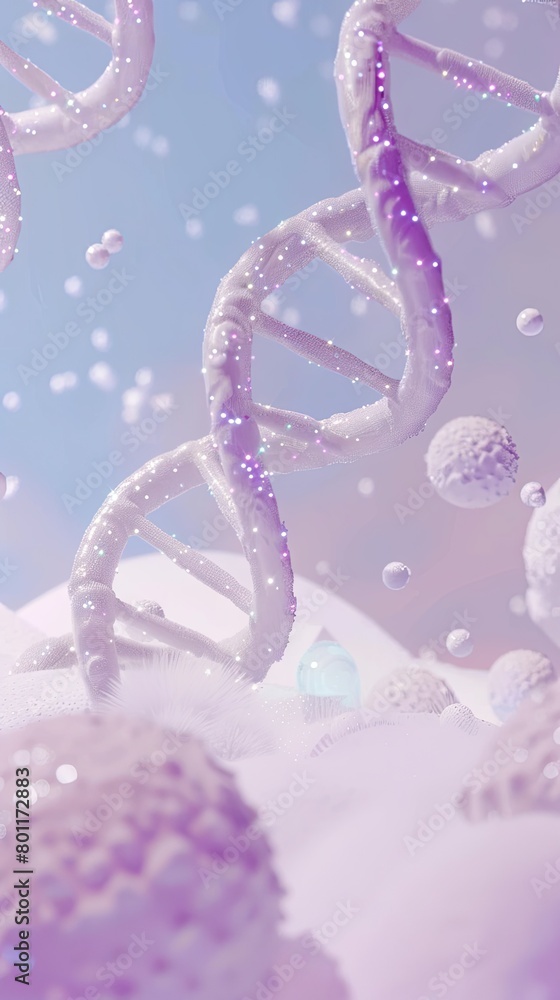 Poster luminescent fusion: ethereal double helix