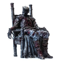 Demon King on Throne Isolated