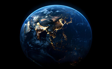 Fototapeta premium universe, space, earth, technology, background
