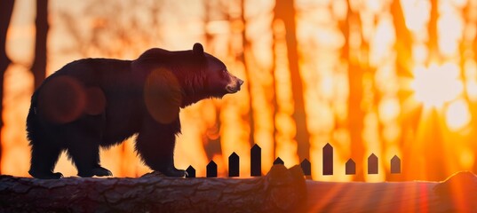 Dynamic bear market rally with vibrant blue charts in sunrise light, view from a downward angle