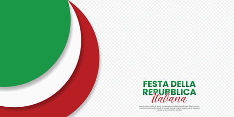 festa della italiana repubblica wishing background  with  isolated flag and typography, vector file