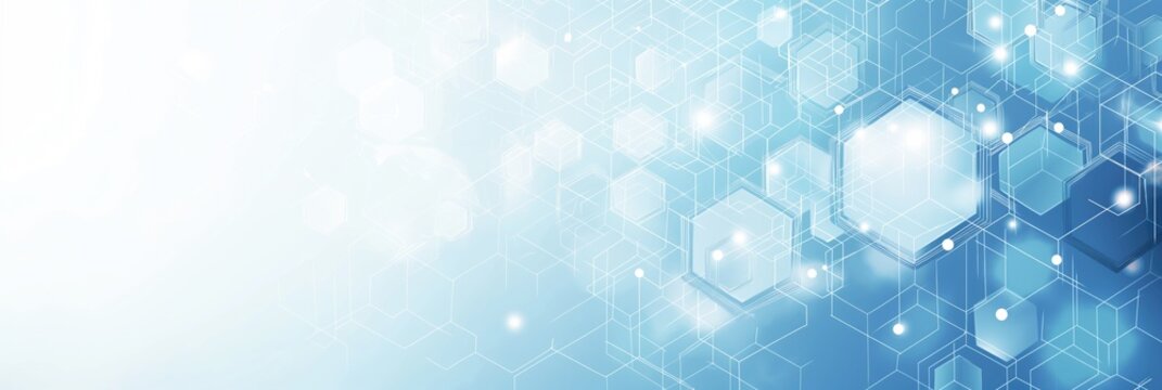 Abstract cubic medical science and digital technology AI generated background