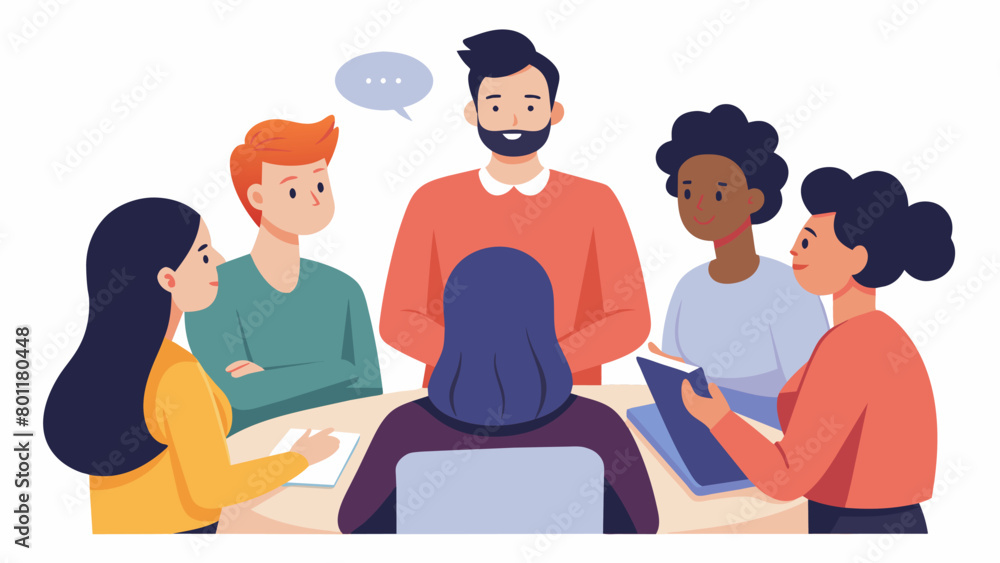 Poster A workshop participant demonstrates active listening skills as he empathetically listens to a peers concerns during a group activity..
