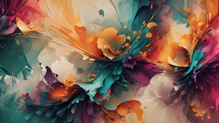 artistic wallpaper capturing the essence of abstract art with rich textures and vibrant gradients
