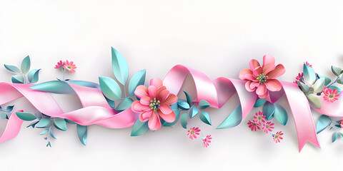 A flower background with blue and pink flowers, spring flowers background