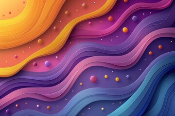 An abstract background with a flowing, wave-like pattern. The colors are vibrant and saturated, and the overall effect is one of movement and energy.