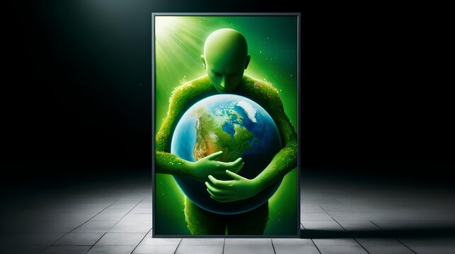 green hands, Earth in hands,environmental care, protecting Earth,sustainable future,Earth art,