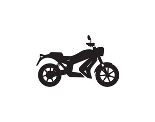 Motorcycle icon and symbol vector template illustration. Motorcycle silhouette.