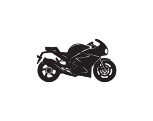 Fototapeta na wymiar Motorcycle icon and symbol vector template illustration. Motorcycle silhouette.