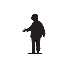 Boy icon on white background. vector illustration