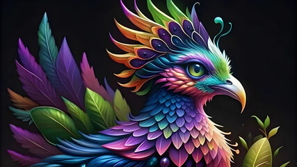 Obraz premium Cockatrice, detailed matte painting, deep color, fantastical, intricate detail, splash screen, complementary colors, fantasy concept art, 32k resolution trending