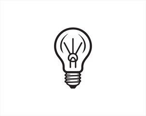 light bulb icon vector design symbol of idea and innovation with creative concept