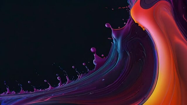 Animation of abstract liquids flowing.