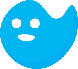 cute blue ghost icon