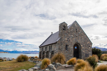 The Church of the Good Shepherd on the shores of Lake Tekapo on the South Island of New Zealand is...