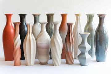 series of ceramic vases 