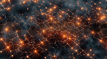 Obraz premium An earth tone background image showing the combination of social media and a decentralized marketplace for freelancers to to buyers globally. Generative AI.