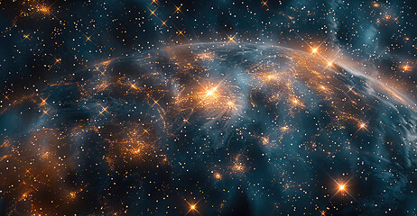 Obraz premium An earth tone background image showing the combination of social media and a decentralized marketplace for freelancers to to buyers globally. Generative AI.