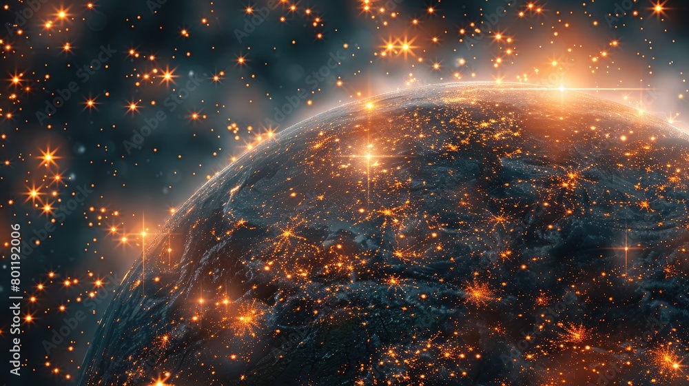 Poster an earth tone background image showing the combination of social media and a decentralized marketpla