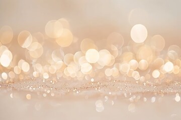 Cream abstract backdrop with blurry festive lights for outdoor celebration atmosphere