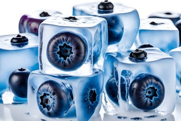  Blueberry ice cubes