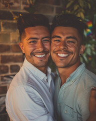 Fototapeta premium couple gay hugging