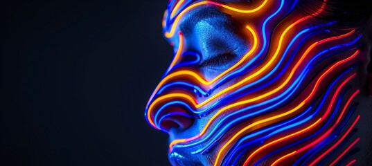 Angela rehn s neon pop cyber beauty  a vibrant collection of digital art and cyber aesthetics