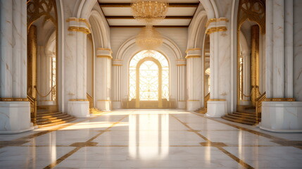 Obraz premium interior of a church, white hall