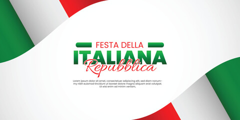 festa della italiana repubblica wishing background , with flag vector file