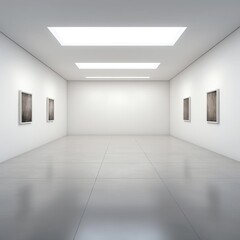 a empty modern art gallery