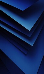 Abstract blue background with layers of paper sheets.