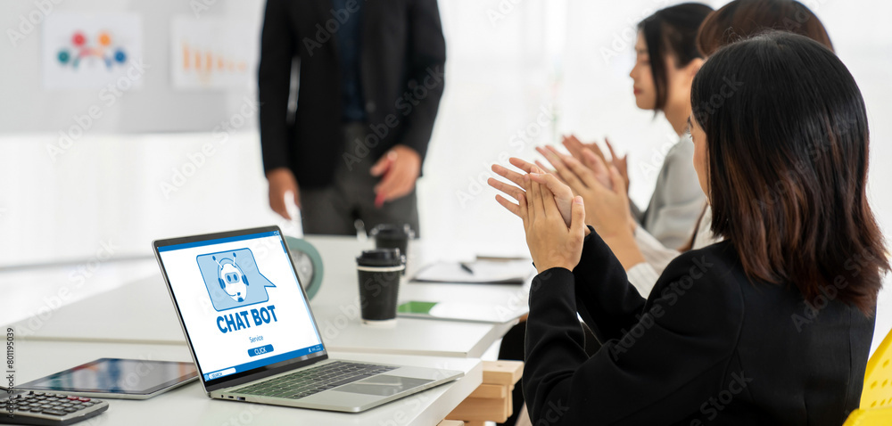 Poster chatbot software application for modish online business that automatically reply to customer questio
