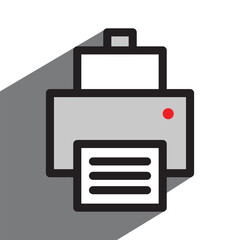 printer simple icon, vector illustration 