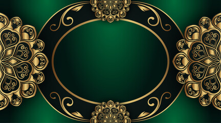 Luxury background, with gold mandala ornaments