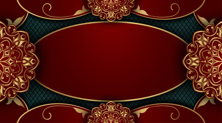 Luxury background with gold mandala ornaments © Pendraw
