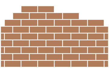 Obraz premium Brick wall background vector illustration, brickwork of construction, brick block wall designed in architecture style, Wall of bricks