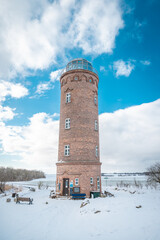 Kap Arkona Peilturm, Ostsee Insel R&uuml;gen, im Winter
