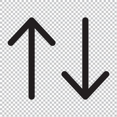 Up and down arrow vector isolated. EPS 10.
