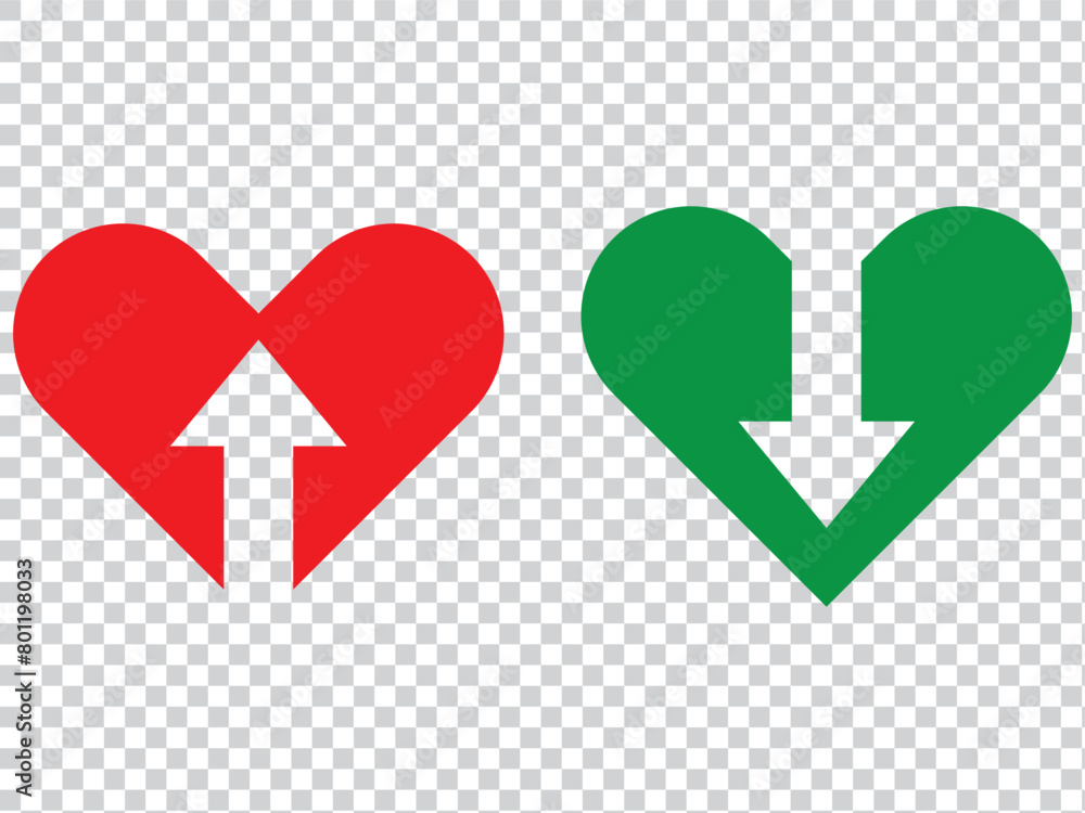 Poster up and down arrows vector icon isolated on transparent background, up and down arrows transparency l