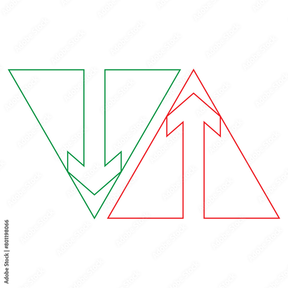 Poster up and down arrows vector icon isolated on transparent background, up and down arrows transparency l