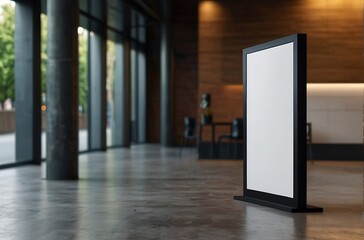 Vertical blank white billboard. Mock up billboard for advertising