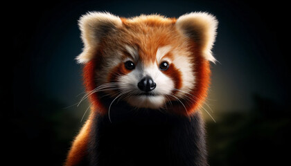 Obraz premium an endearing red panda in a portrait style